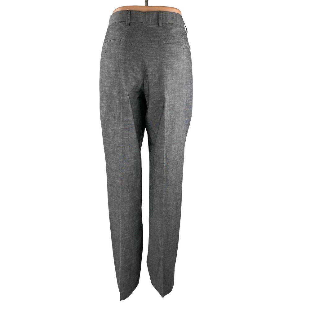 Express Women's Gray High Rise Straight Wide Leg Trousers Dress Pants Size 31X32 - Picture 4 of 6